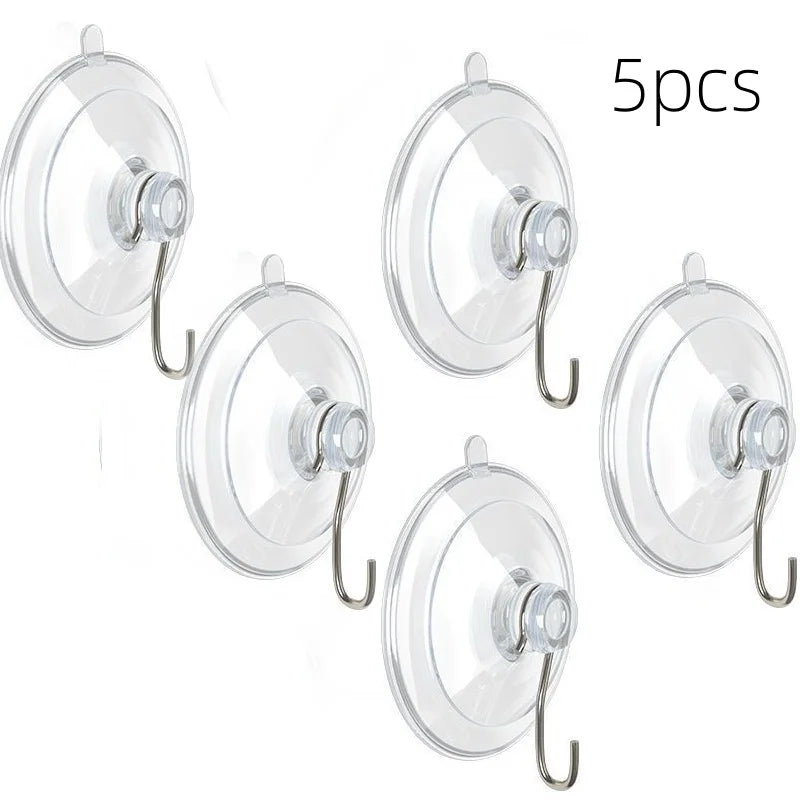 Suction Cup Hooks – No-Drill Wall Hanger for Kitchen & Bathroom Suction Cup Hooks Richie's 5PCS