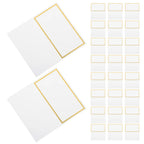100Pcs Gold Foil Blank Tent Name Cards for Weddings & Parties Table Place Cards Richie's