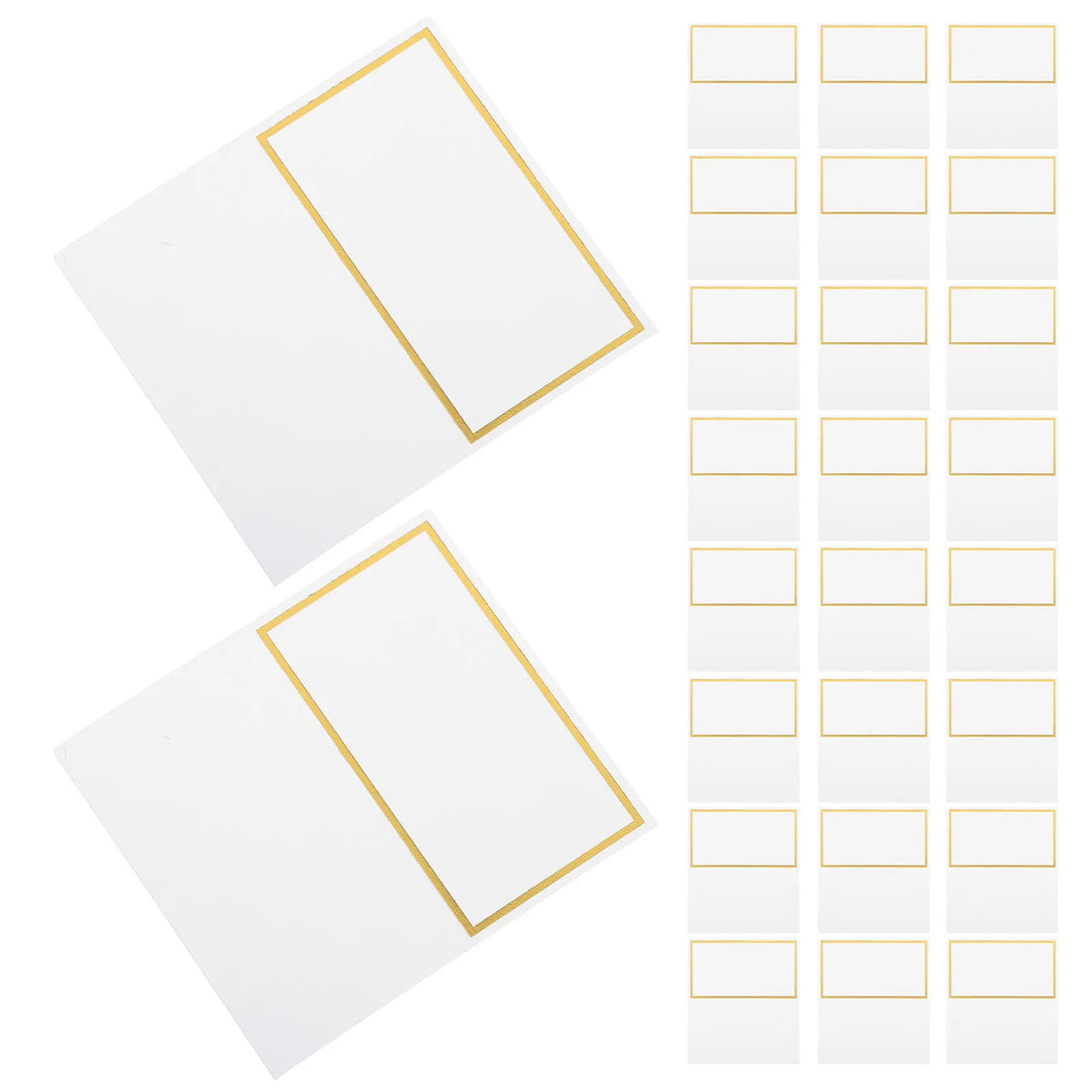 100Pcs Gold Foil Blank Tent Name Cards for Weddings & Parties Table Place Cards Richie's