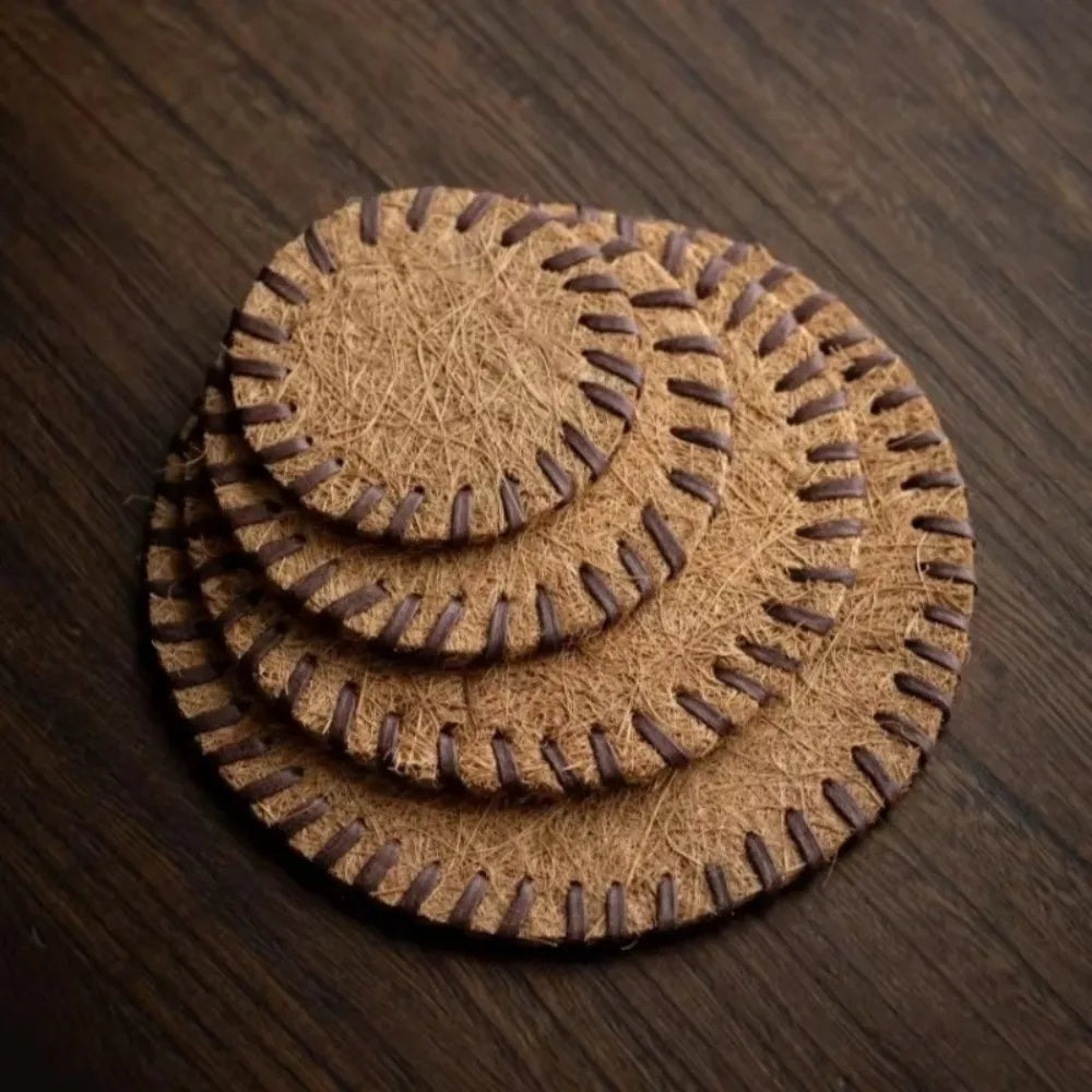Round Braided Bristle Placemat – Heat Resistant Non-Slip Table Mat Table Placemat Richie's