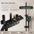 Gun Gray Brass Shower System – Piano Button Pressurized Nozzle Set Shower System Set Richie's copper-2