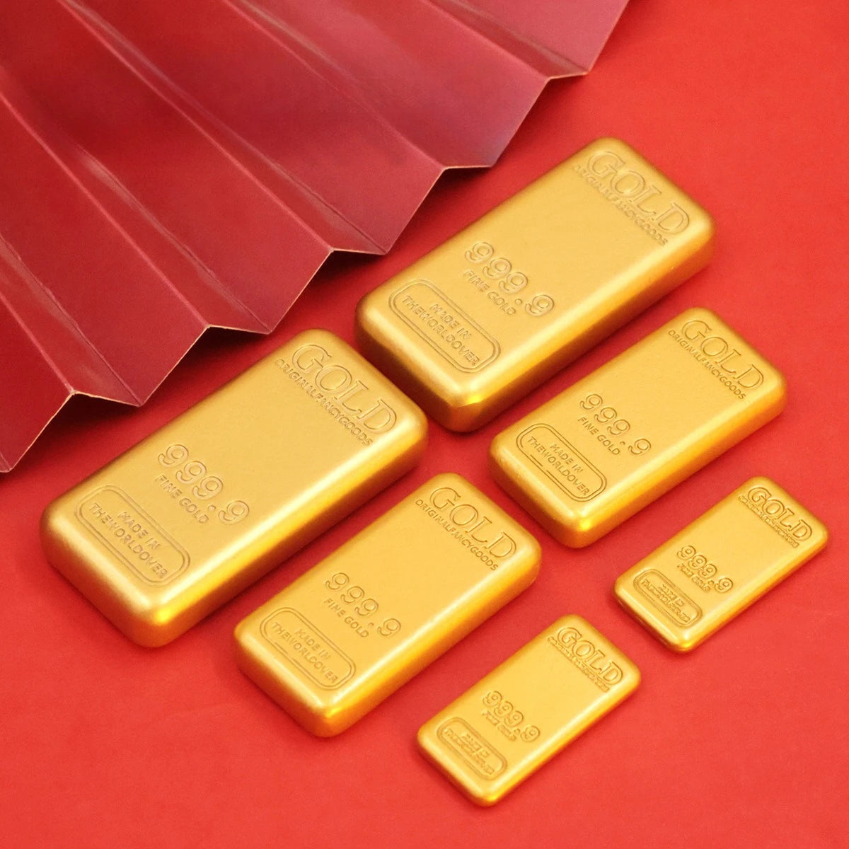 Realistic Gold Bar Replica – Metal Alloy Home & Office Decor Decorative Replica Richie's
