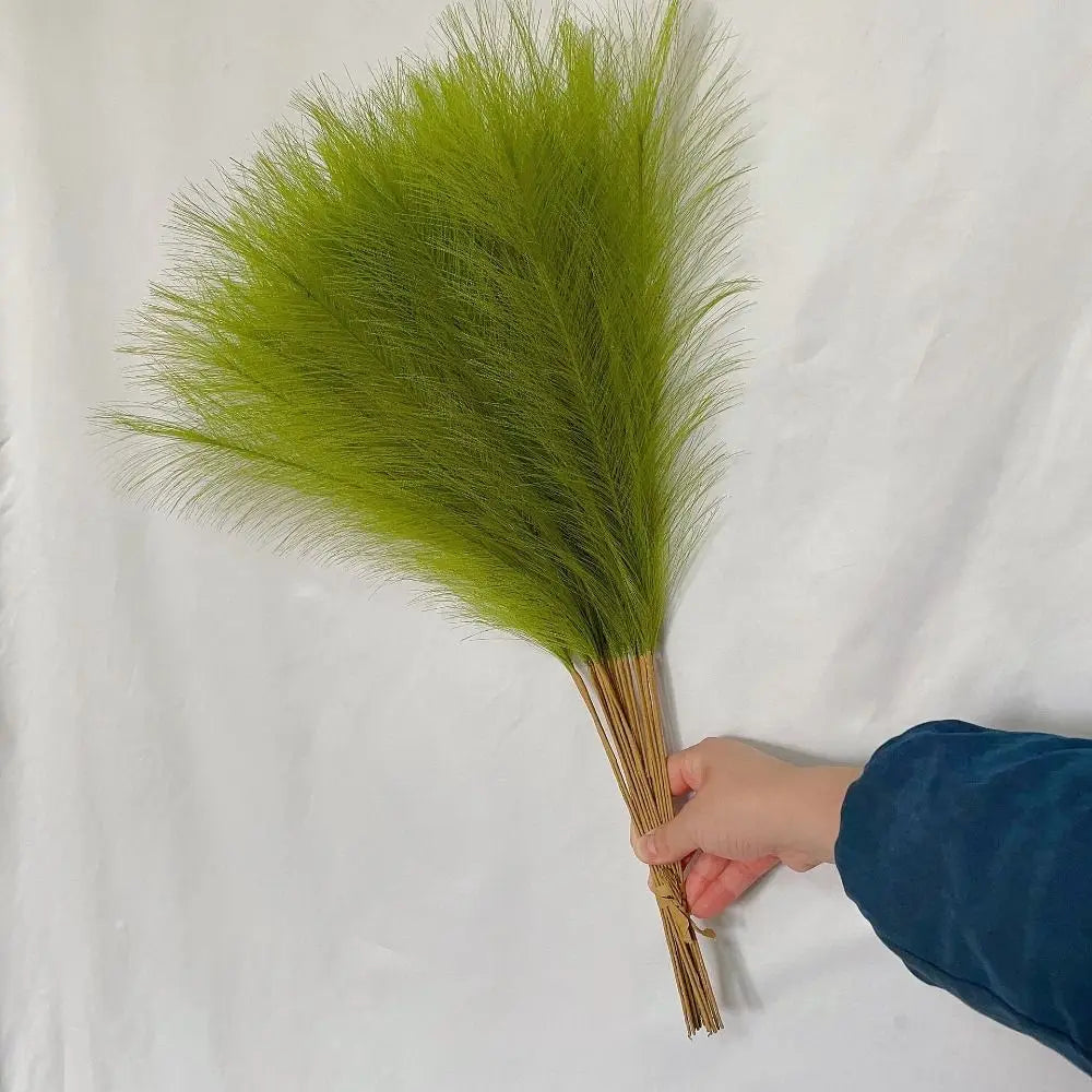 10PCS Fluffy Pampas Grass Artificial Stems 55CM | Wedding Decor Artificial Pampas Grass Richie's 10