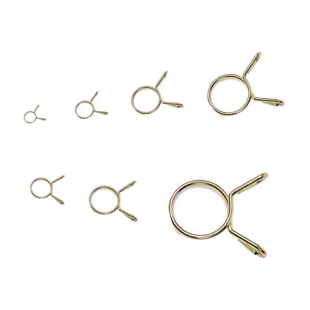 10Pcs Hose Clamp Kit 5–31mm Zinc Plated Spring Steel Pipe Clips Hose Clamp Kit Richie's