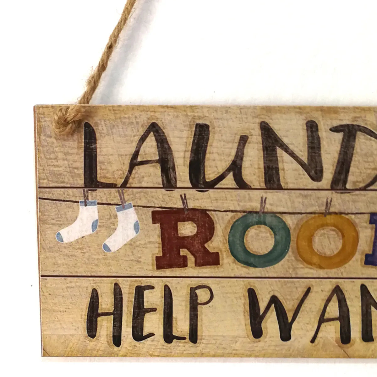 Rustic Wooden Laundry Room Wall Plaque Hanging Sign 20x10cm Wooden Wall Sign Richie's