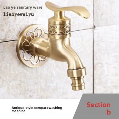 European Antique Brass Faucet DN15 Single Cold Tap – Basin & Mop Pool Brass Utility Faucet Richie's B
