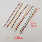 10Pcs JST Female Connectors SH GH PH XH 2–6 Pin Wire Cables Wire Cable Connector Richie's PH 2.0mm 2Pin