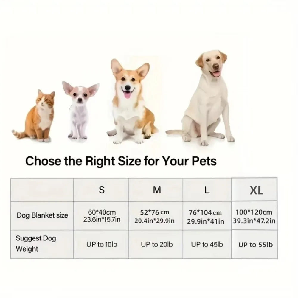 Ultra-Soft Coral Fleece Pet Blanket for Cats & Dogs | 3 Sizes Pet Bed Blanket Richie's