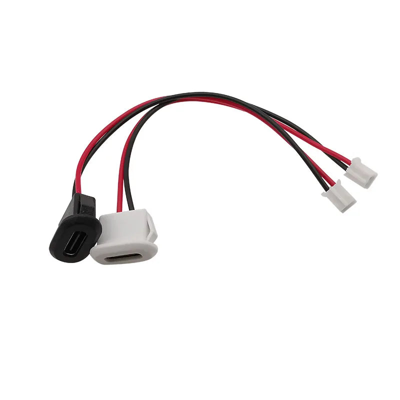5Pcs USB Type-C Female to JST PH 2.0mm 2-Pin Wire Connectors Wire Cable Connector Richie's