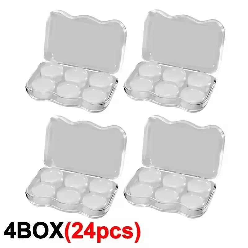 Soft Silicone Gel Earplugs – Reusable, Waterproof, Noise Cancelling Silicone Earplugs Richie's 4 Box(24pcs)-Gel