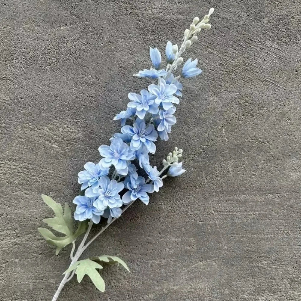 Large Silk Artificial Delphinium Flowers 2-Fork DIY Wedding Decor Artificial Flowers Richie's Light Blue