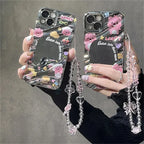 Korean Pink Bear Butterfly Phone Strap Lanyard Keychain Charm Phone Strap Keychain Richie's