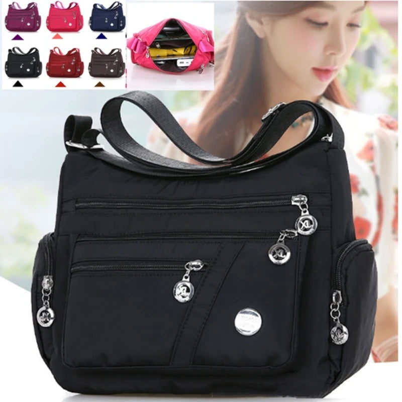 Women's Waterproof Nylon Crossbody Messenger Bag | Mini Travel Crossbody Messenger Bag Richie's