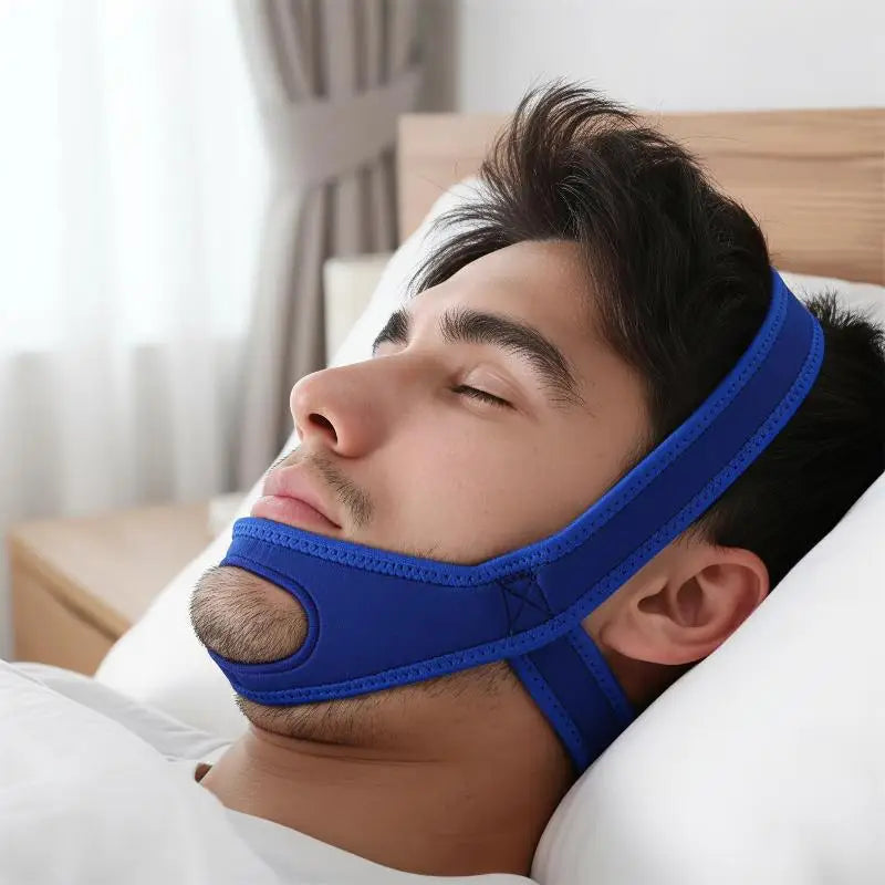 Adjustable Anti-Snoring Chin Strap | Soft Breathable Sleep Aid Anti-Snoring Chin Strap Richie's