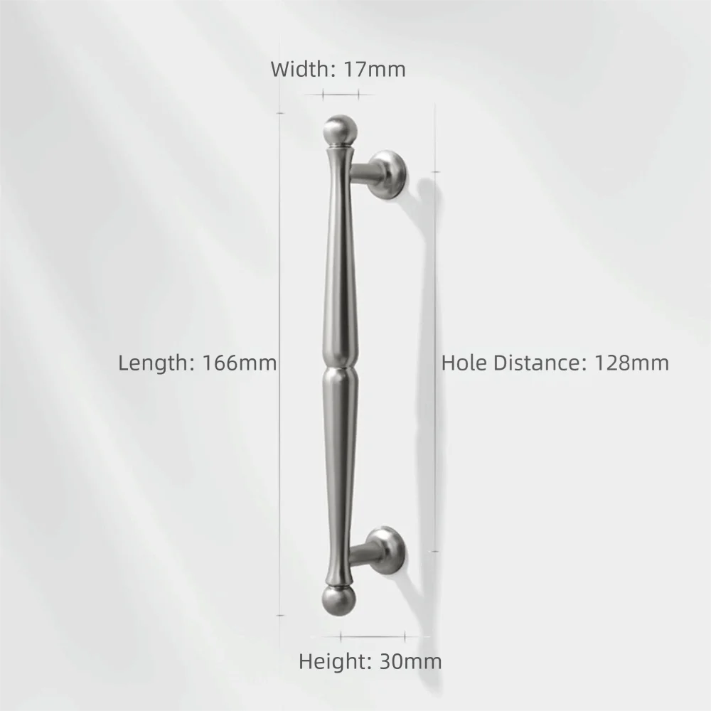 Zinc Alloy Cabinet Pull Handles & Drawer Knobs – Brushed Silver Cabinet Pull Handles Richie's Silver 128mm