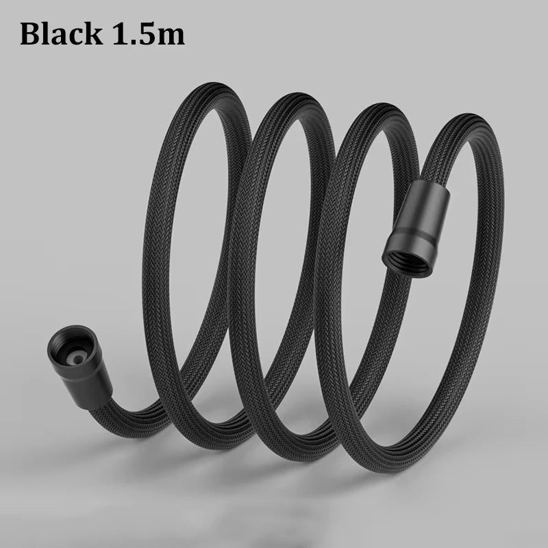Anti-Kink Braided Shower Hose G1/2 Flexible Water Pipe Shower Hose Richie's 1.5M Black