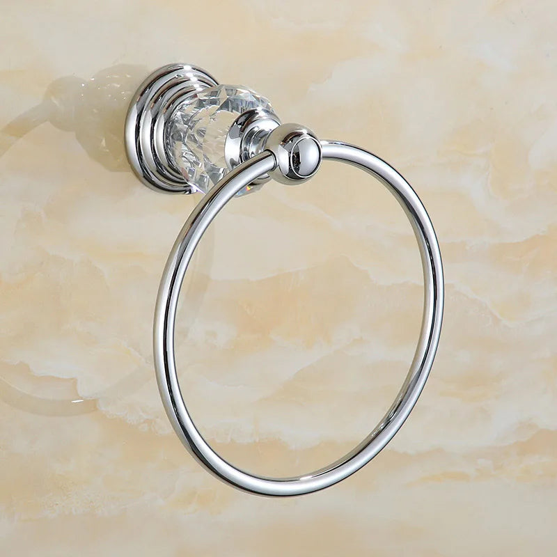 Gold Stainless Steel Wall-Mounted Round Towel Ring | HOBHE Towel Ring Holder Richie's Chrome
