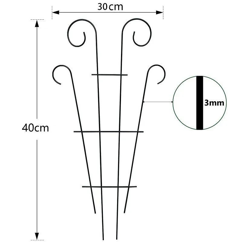 Iron Plant Climbing Support Frame – Tomato & Flower Trellis Plant Support Frame Richie's