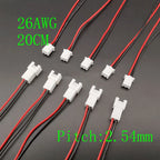 JST 2-Pin Connector Male Female – 1.25mm, 2.0mm & 2.54mm Pitch Wire Plug Connector Richie's Pitch 2.54mm 2Pin 10Pairs|Male Female