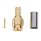 5-Pack SMA Male Plug RF Coaxial Crimp Connectors RG58 RG142 RF Coaxial Connector Richie's Onesize