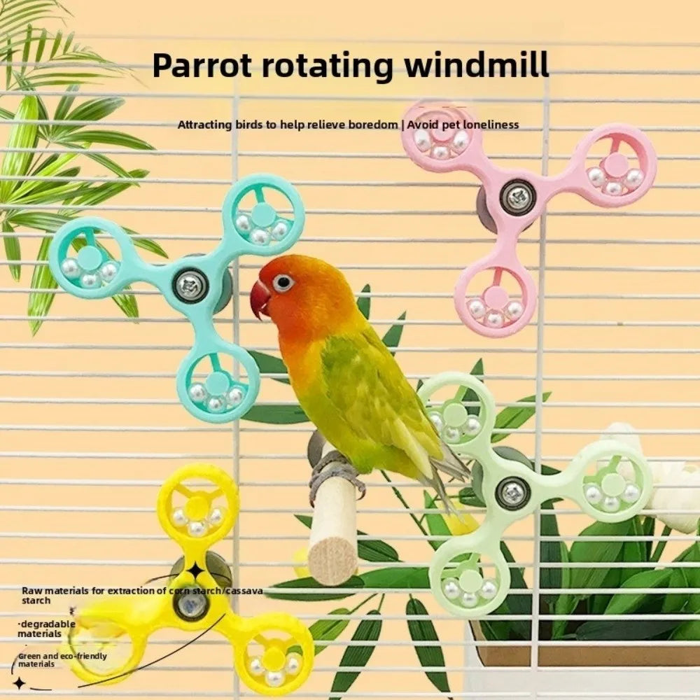 Rotating Spinner Wheel Bird Toy – Parrot, Cockatiel & Budgie Bird Enrichment Toy Richie's