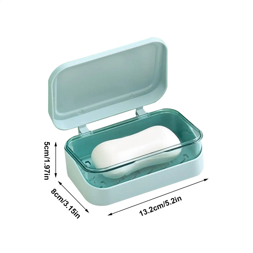 Portable Double Layer Travel Soap Box with Drainage & Lid Travel Soap Dish Richie's