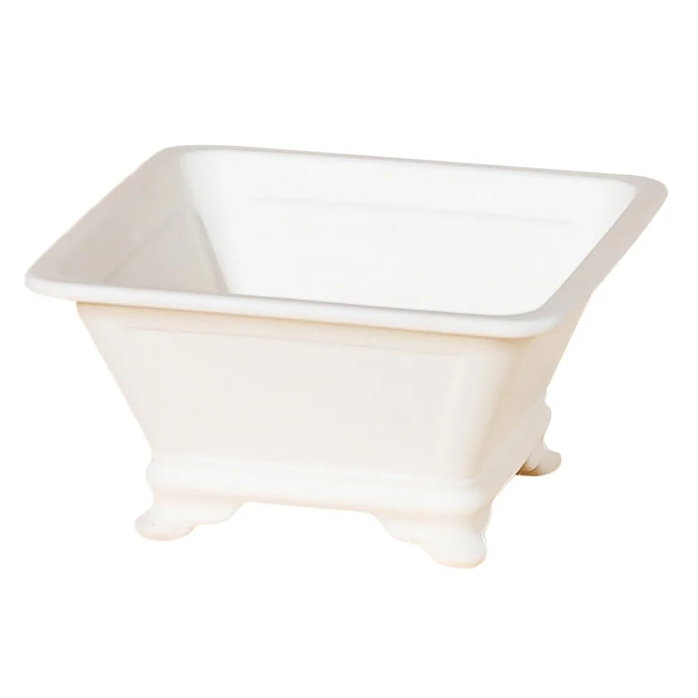 Imitation Purple Clay Plastic Flowerpot – Colorful Desktop Planter Decorative Planter Pot Richie's White