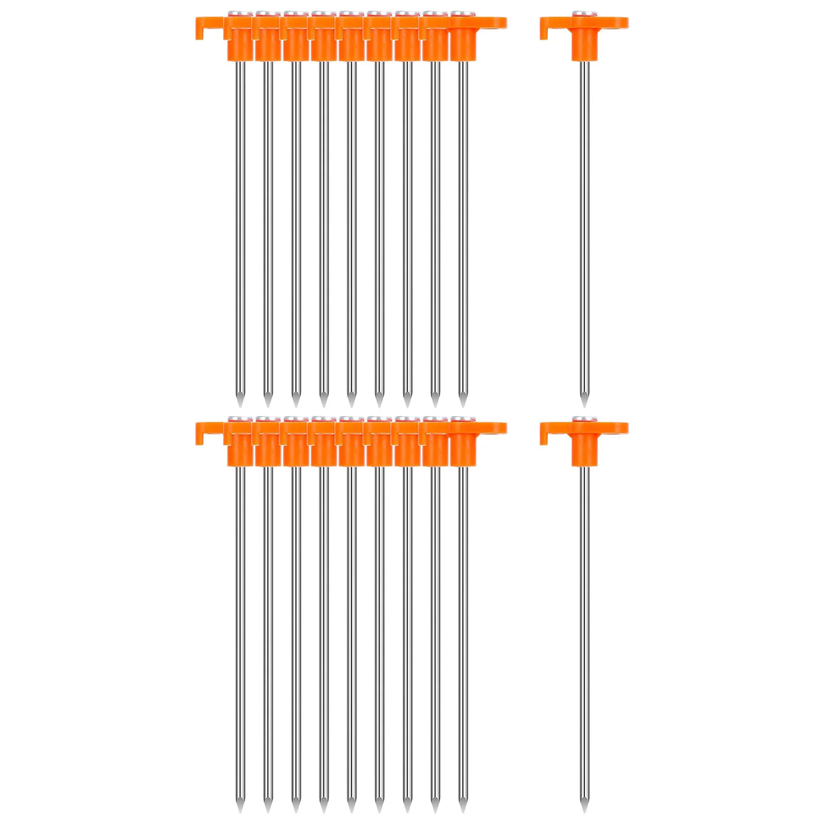 7" T-Shaped Tent Stakes – Heavy Duty Ground Pegs for Camping Tent Stakes Richie's 20PCS