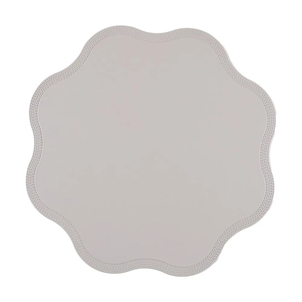 Flower Shaped PVC Placemat – Heat-Resistant & Waterproof Table Placemat Richie's Grey 38-38cm