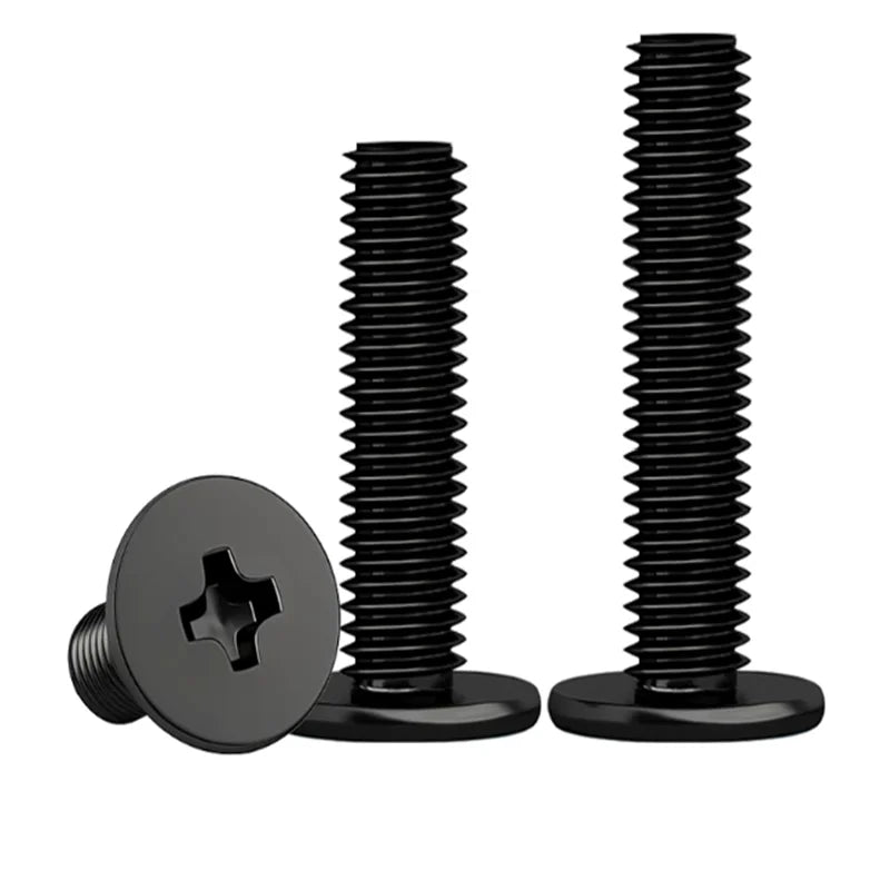 50-Pack UNC #6-32 Flat Head Phillips Case Screws – Black/Silver PC Case Screws Richie's