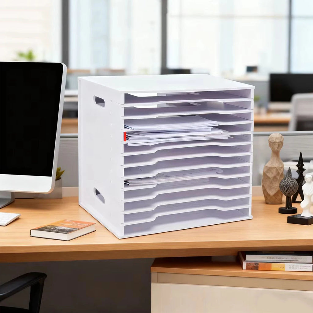 12-Tier Desktop File Organizer – A4 Paper & Document Holder Desktop File Organizer Richie's