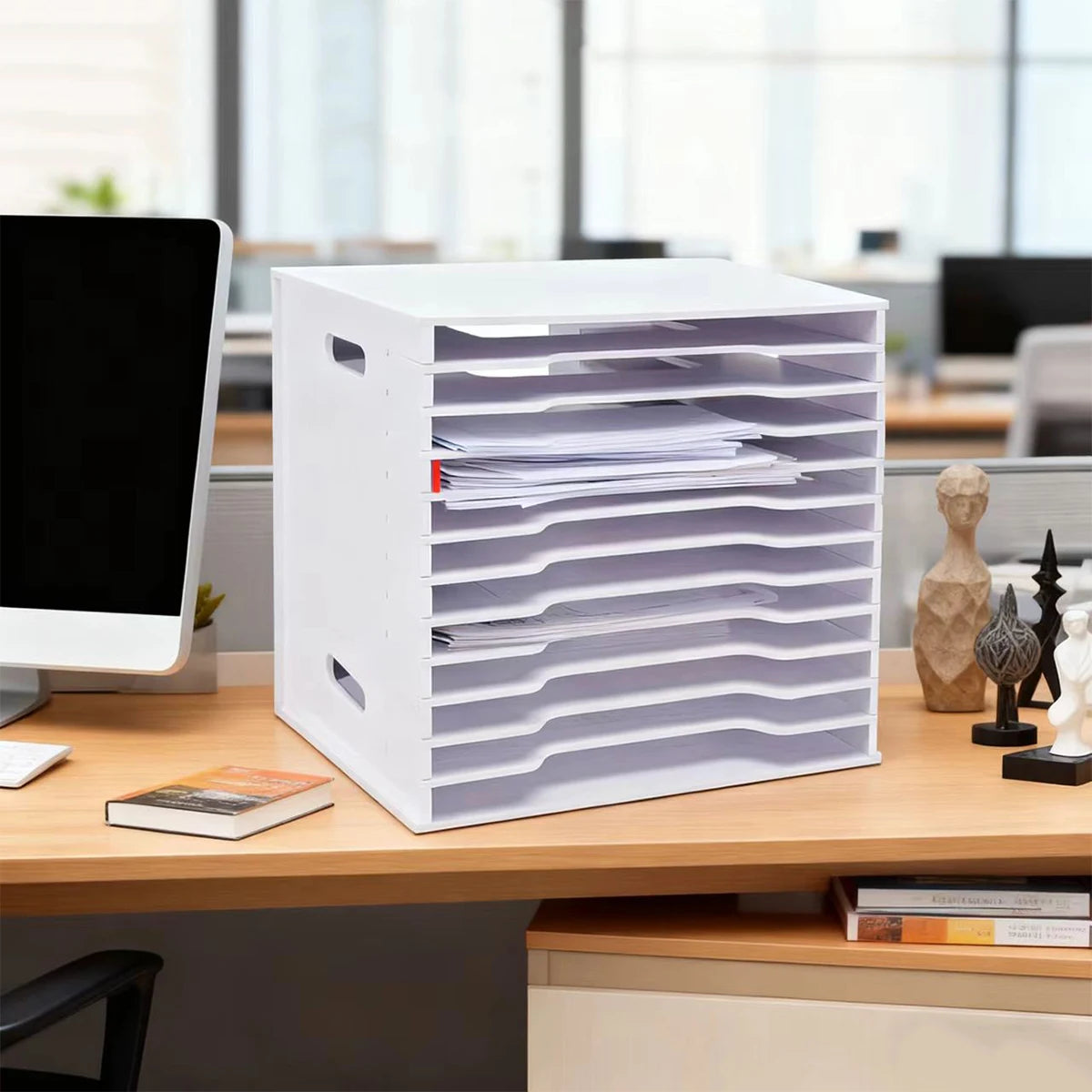 12-Tier Desktop File Organizer – A4 Paper & Document Holder Desktop File Organizer Richie's
