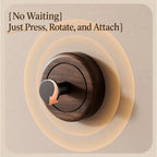 Walnut Wood Suction Cup Hook – No-Drill Rotating Towel Hook Suction Cup Hook Richie's