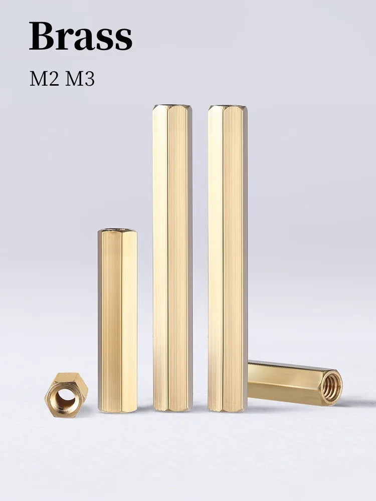 M2 M3 Hex Brass Standoff Spacers – Female to Female Pillars Brass Standoff Spacers Richie's 50pcs M3x9