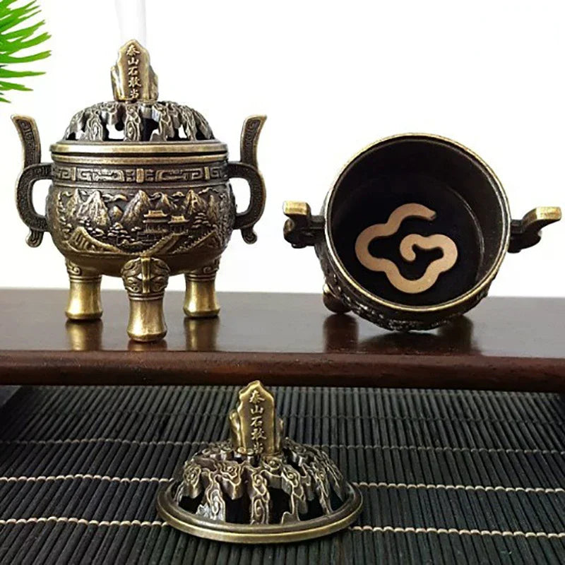 Chinese Style Alloy Incense Burner Bowl – Yoga & Home Decor Incense Burner Richie's
