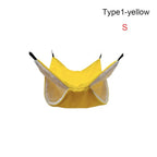 Double-Layer Plush Hammock Nest for Hamsters & Small Pets Small Pet Hammock Richie's Type1-Yellow S