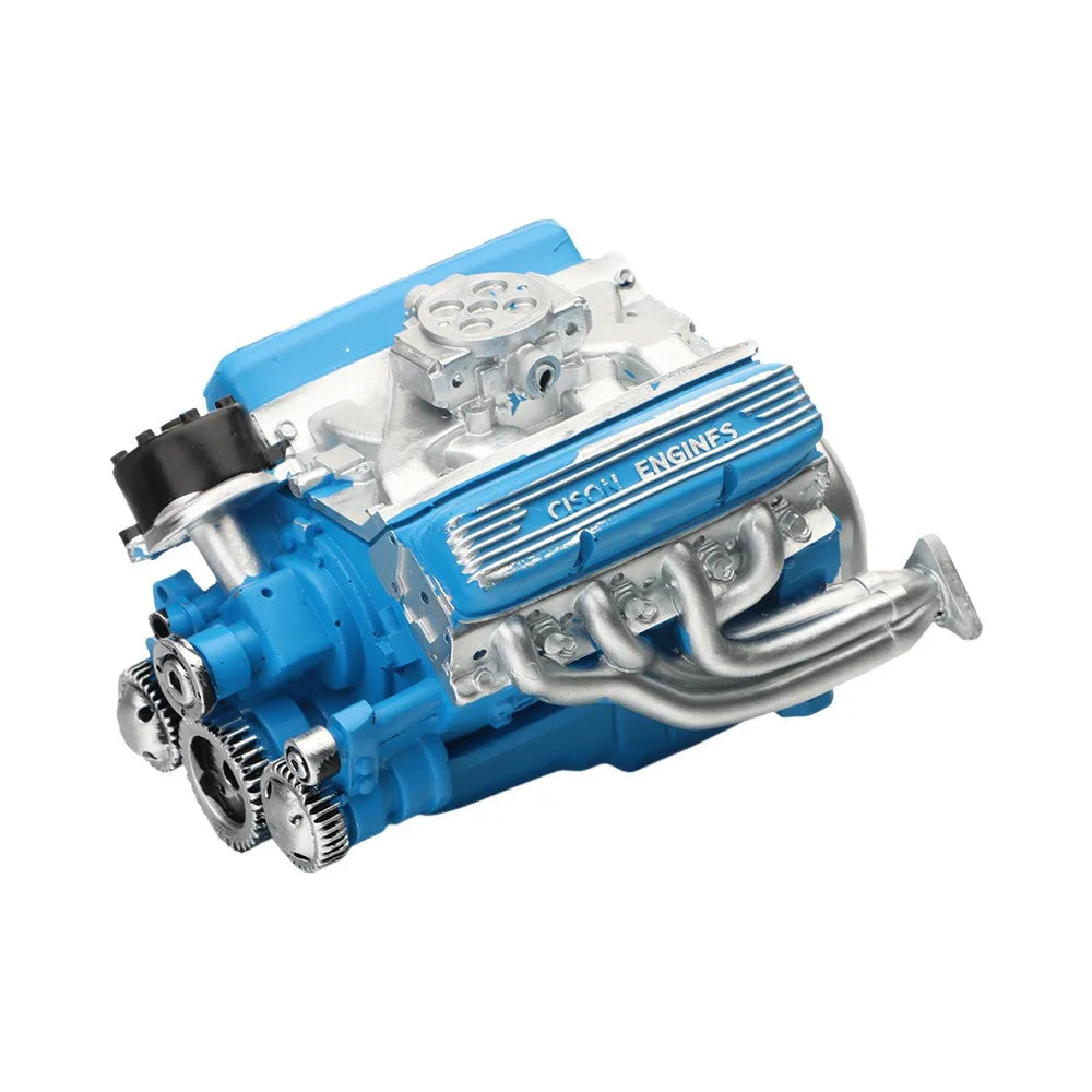Resin V8 Car Engine Model DIY Kit – Adult Collector Gift Engine Model Kit Richie's Blue