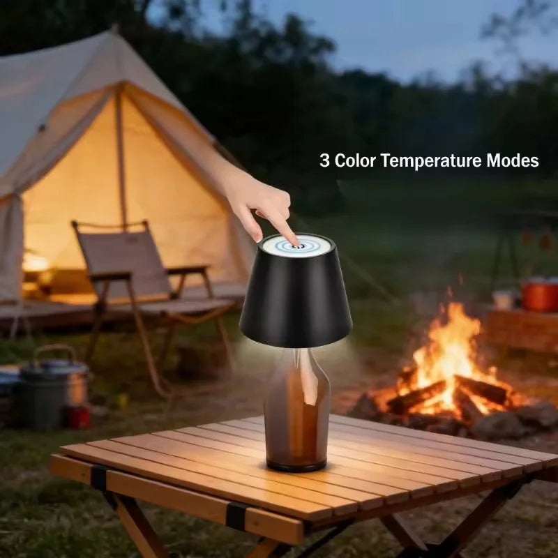 Wireless Wine Bottle LED Lamp – Touch Dimming, USB-C LED Table Lamp Richie's