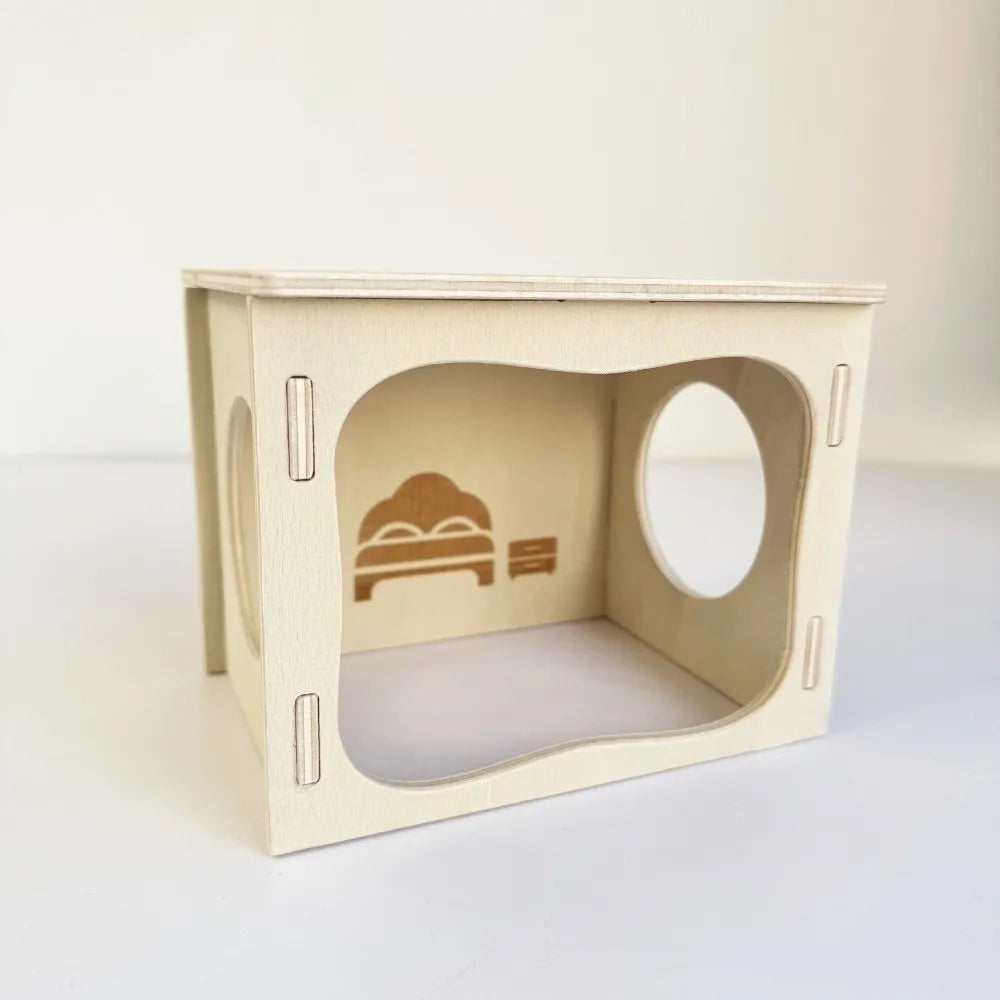 Wooden Hamster Villa – Stackable Climbing House for Small Pets Small Pet Habitat Richie's