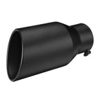 Universal Car Exhaust Tip 12" 4" Inlet 6" Outlet Tailpipe Car Exhaust Tip Richie's black