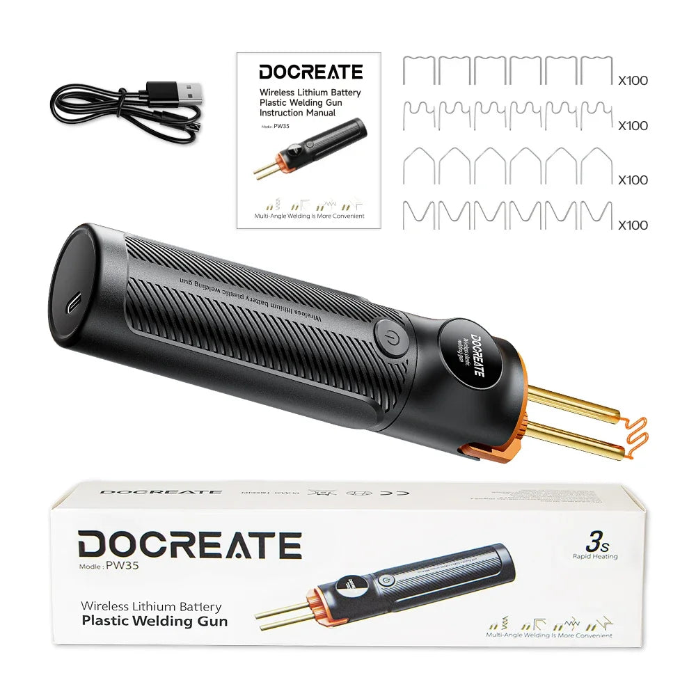 PW35 Cordless Plastic Welder 4000mAh – 4 Staple Types, USB Charge Plastic Welder Richie's PW35