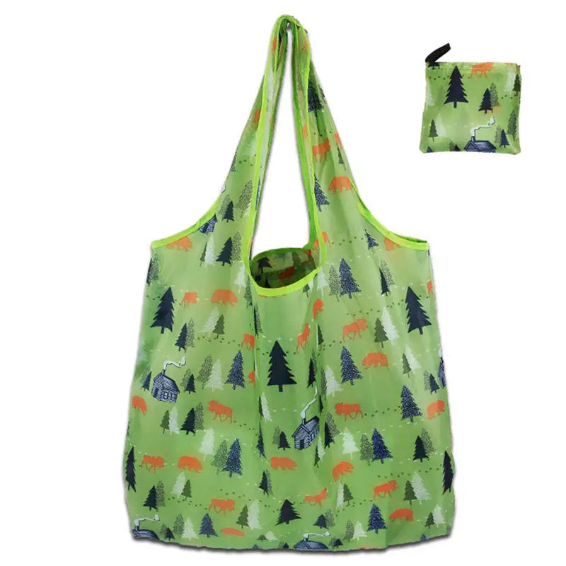Reusable Foldable Tote Bag – Large Eco Grocery Shopping Bag Reusable Tote Bag Richie's Green forest
