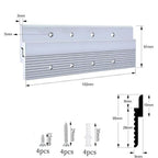 Aluminum French Cleat Z Clamps – 100mm & 152mm Mounting Brackets Wall Mounting Bracket Richie's B-4 Hole 8 inch