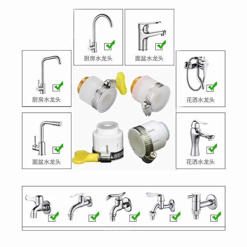 Universal Joint Faucet Adapter G1/2" Garden Tap Connector Faucet Tap Adapter Richie's