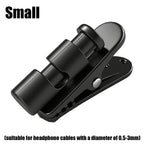 360° Rotatable Headphone Cable Clip Earphone Winder Clamp Headphone Cable Clip Richie's Small Clip B