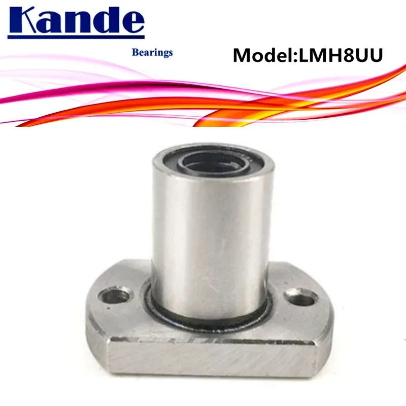 LMH8UU Round Flange Linear Ball Bearing 8mm for 3D Printer Linear Ball Bearing Richie's Default Title