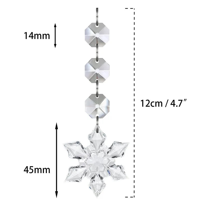 10pcs Acrylic Crystal Snowflake Ornaments – Holiday & Wedding Décor Christmas Ornaments Richie's 10pcs One size fits all
