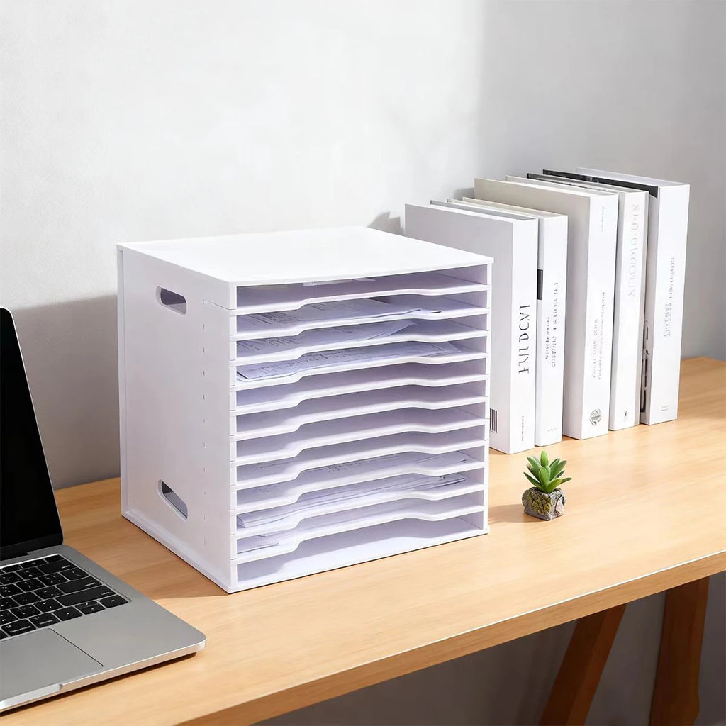 12-Tier Desktop File Organizer – A4 Paper & Document Holder Desktop File Organizer Richie's Default Title