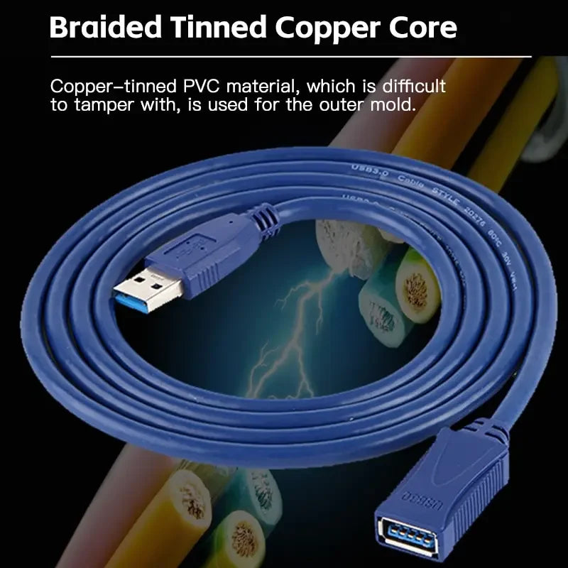 USB 3.0 Extension Cable Male to Female – 5 Gbps Super Speed USB Extension Cable Richie's