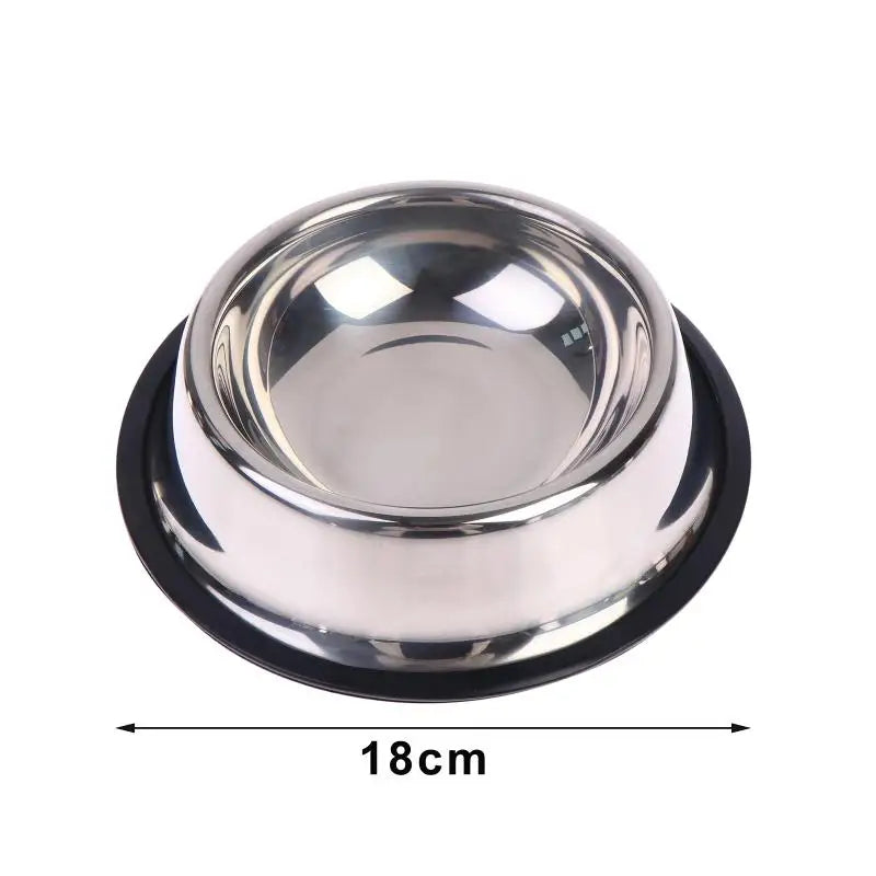 Stainless Steel Non-Slip Pet Bowl for Dogs & Cats | Richie's Pet Feeding Bowl Richie's 18CM